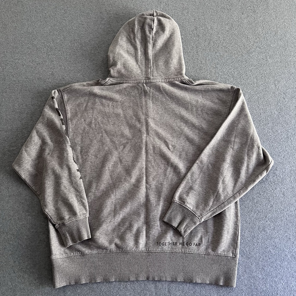 Peloton Men's Hoodie Size L Gray Pullover Logo Drawstring Activewear Cotton - Picture 2 of 14